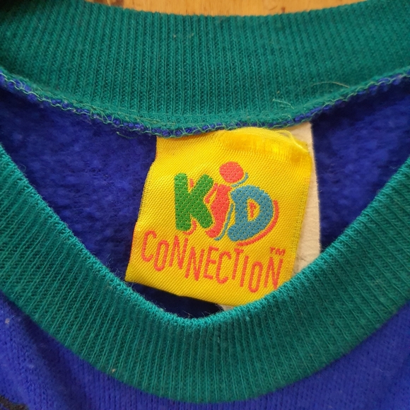 Vintage Kid Connection 90s Kids 2T Pull Over Sweater Airplanes Dogs "Flyin High" - Picture 2 of 3
